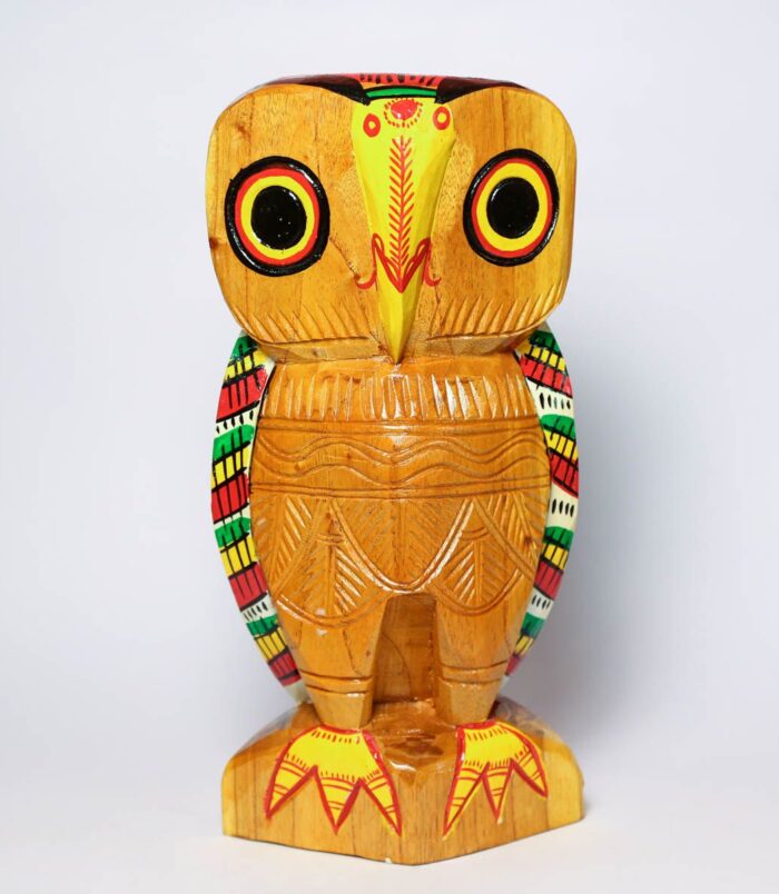 Night-Bird-Wooden-Owl-Handcrafted-Showpiece–15-Inches-WhiteBG-RainbowFeathers.jpg