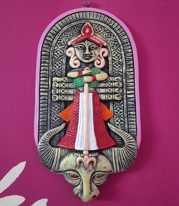 Terracotta-Handpainted-Devi-Durga-as-Slayer-of-Mahishasura-Mohishasur-Mordini-RainbowFeathers.jpg