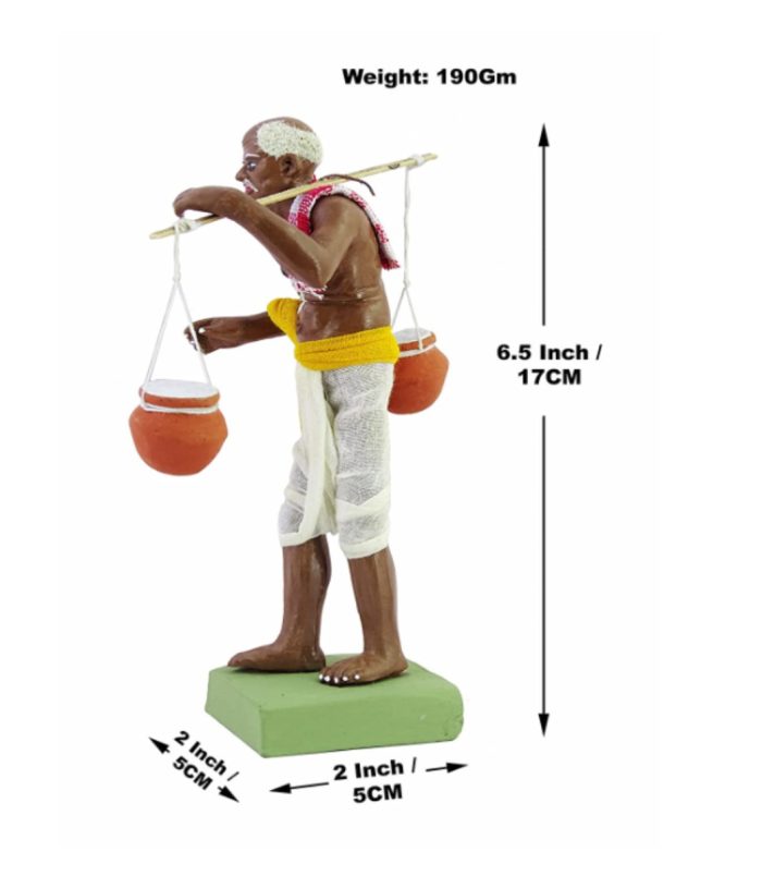 The-Indian-Curd-Seller-Handmade-Clay-Figurine-WhiteBG-Measurement-RainbowFeathers.jpg