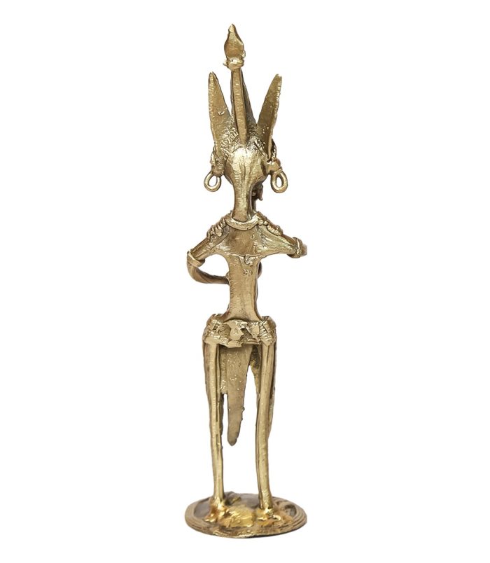 Tribal-Musician-Playing-Piper-Handmade-BackView-Dhokra-Figurine-RainbowFeathers.jpg