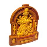Terracotta Bonedi-Barir-Maa-Durga-WhiteBG-RightView-RainbowFeathers