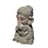 Terracotta-Handmade-Eco-Friendly-Ganesha-WhiteBG-LeftView-RainbowFeathers