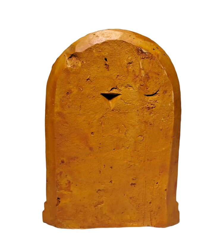 Terracotta-Handpainted-Ekachala-Durga-Small-Size-WhiteBG-BackView-RainbowFeathers Terracotta-Handpainted-Ekachala-Durga-Small-Size-WhiteBG-BackView-RainbowFeathers