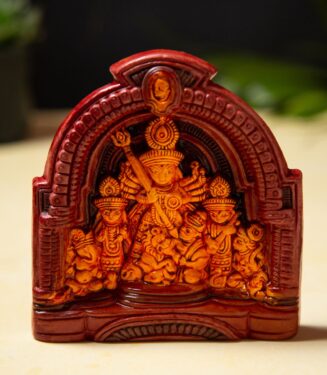 Terracotta Handpainted Maa Durga Pocket Size