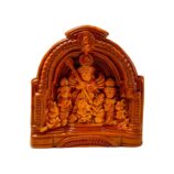 Terracotta-Handpainted-Maa-Durga-Pocket-Size-WhiteBG-RainbowFeathers