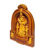 Terracotta-Jamini-Roy-Themed-Durga-Family-Figurine-WhiteBG-LeftView-RainbowFeathers