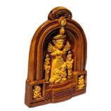 Terracotta-Jamini-Roy-Themed-Durga-Family-Figurine-WhiteBG-RightView-RainbowFeathers