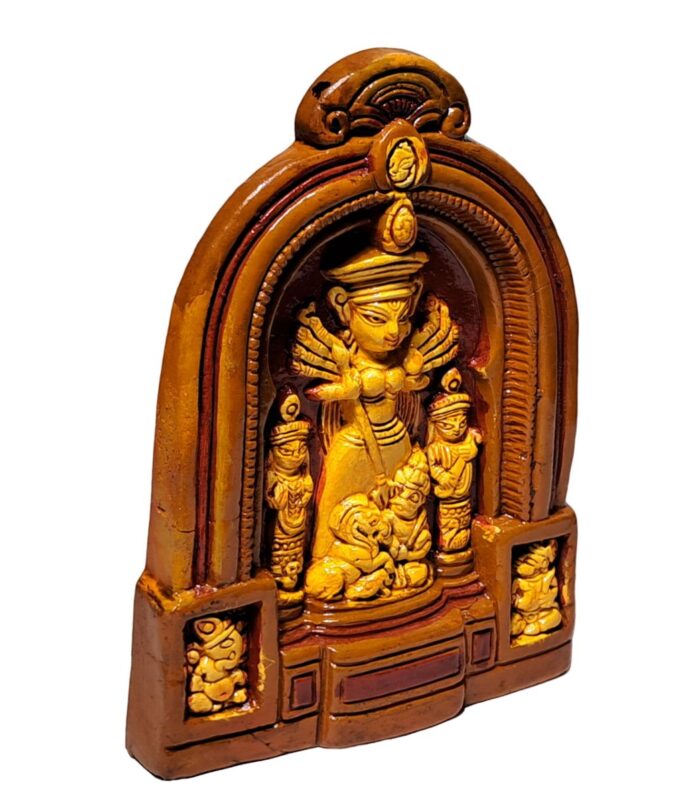 Terracotta-Jamini-Roy-Themed-Durga-Family-Figurine-WhiteBG-RightView-RainbowFeathers Terracotta-Jamini-Roy-Themed-Durga-Family-Figurine-WhiteBG-RightView-RainbowFeathers