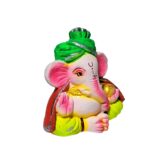 Terracotta-Hand-Carved-Decorative-Ganesha-Showpiece-WhiteBG-RightView-RainbowFeathers