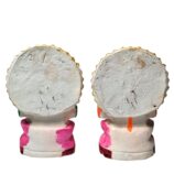 Terracotta-Handmade-Lakshmi-Ganesh-Pair-Size-4-Inch-WhiteBG-BackView-RainbowFeathers