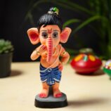 Bal-Ganesha-Handmade-Clay-Figurine-RainbowFeathers