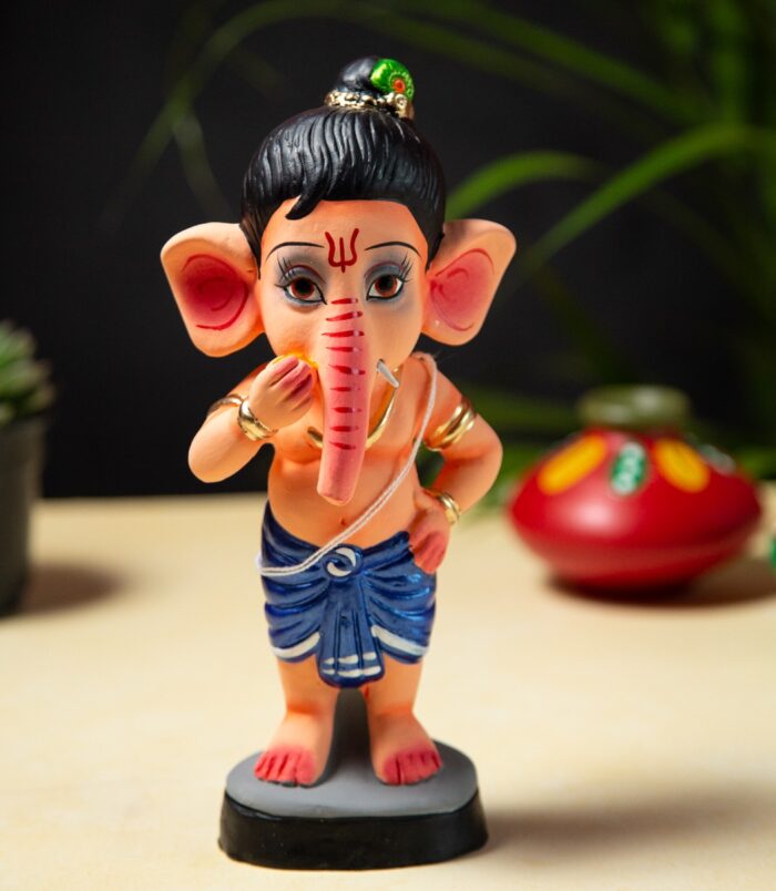 Bal-Ganesha-Handmade-Clay-Figurine-RainbowFeathers