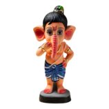 Bal-Ganesha-Handmade-Clay-Figurine-WhiteBG-RainbowFeathers-Photoroom