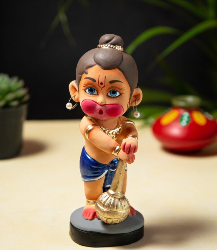Bal-Hanuman-Handmade-Clay-Figurine-RainbowFeathers