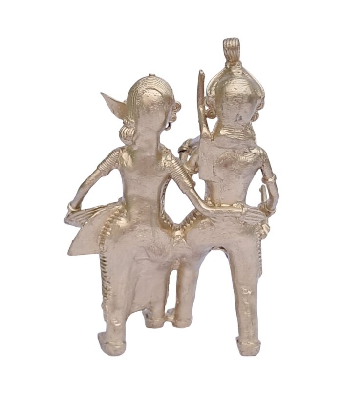 Dhokra-Farmer-Couple-Hand-Crafted-Decorative-Showpiece-WhiteBG-BackView-RainbowFeathers Dhokra-Farmer-Couple-Hand-Crafted-Decorative-Showpiece-WhiteBG-BackView-RainbowFeathers