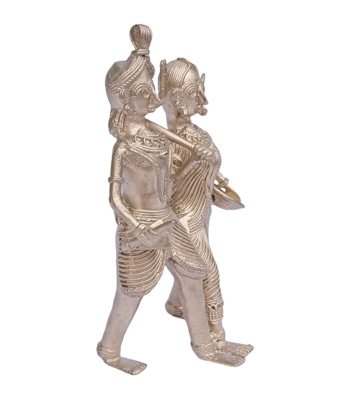 Dhokra-Farmer-Couple-Hand-Crafted-Decorative-Showpiece-WhiteBG-LeftView-RainbowFeathers Dhokra-Farmer-Couple-Hand-Crafted-Decorative-Showpiece-WhiteBG-LeftView-RainbowFeathers