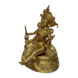 Dhokra Handcrafted Lakshmi on Ashana - The Goddess of Wealth