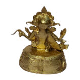 Dhokra Handcrafted Lakshmi on Ashana - The Goddess of Wealth (2)