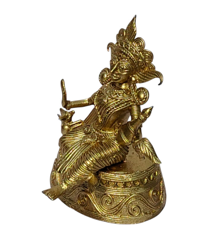 Dhokra Handcrafted Lakshmi on Ashana - The Goddess of Wealth