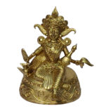 Dhokra Handcrafted Lakshmi on Ashana - The Goddess of Wealth-Photoroom (1)