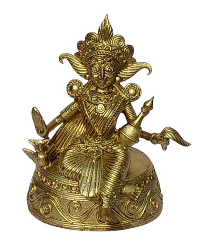Dhokra Handcrafted Lakshmi on Ashana - The Goddess of Wealth-Photoroom (1)
