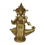 Dhokra Handcrafted Lakshmi on Conch Shell-Photoroom