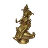 Dhokra Handcrafted Lakshmi on Conch Shell.1