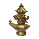 Dhokra Handcrafted Lakshmi on Conch Shell.3
