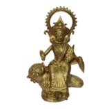 Dhokra Handcrafted Lakshmi on Conch Shell.3