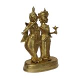 Dhokra Handcrafted Radha Krishna Statue - The Symbol of Divine Love..
