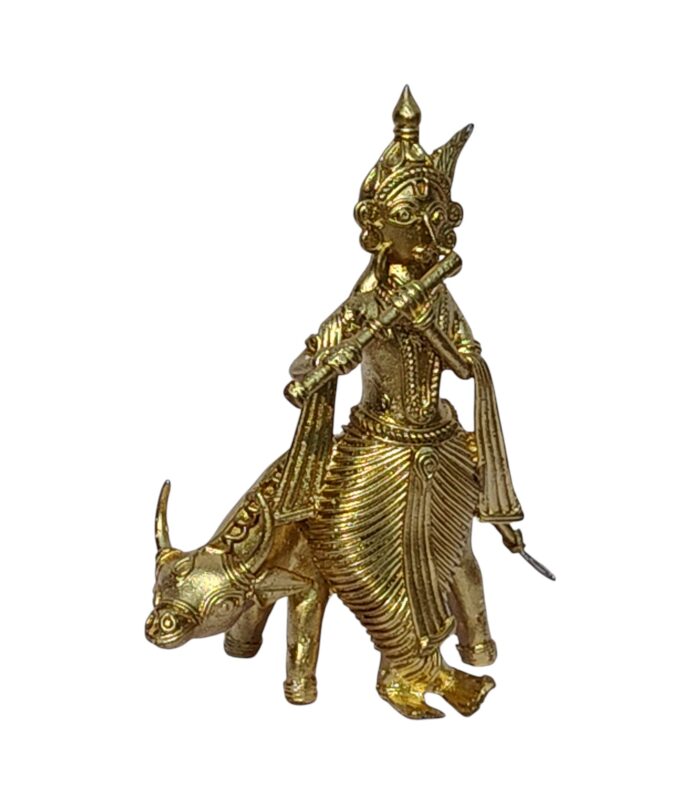 Dhokra Handmade Krishna The Incarnation as Cow Herder Dhokra Handmade Krishna The Incarnation as Cow Herder