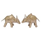 Dhokra-Pair-of-Bull-WhiteBG-SideView-RainbowFeathers